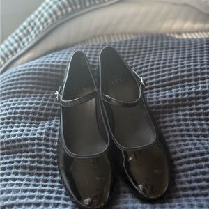 Elegant Black Patent Leather Mary Jane Heels